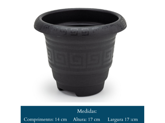 VASO REDONDO  P 1,70    LITROS  PRETO  233