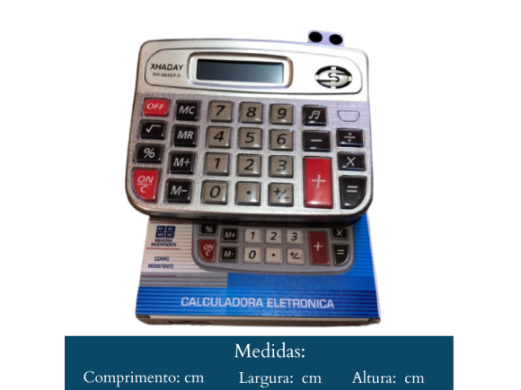 CALCULADORA   8  DIGITO  -PILHA  9838A-8