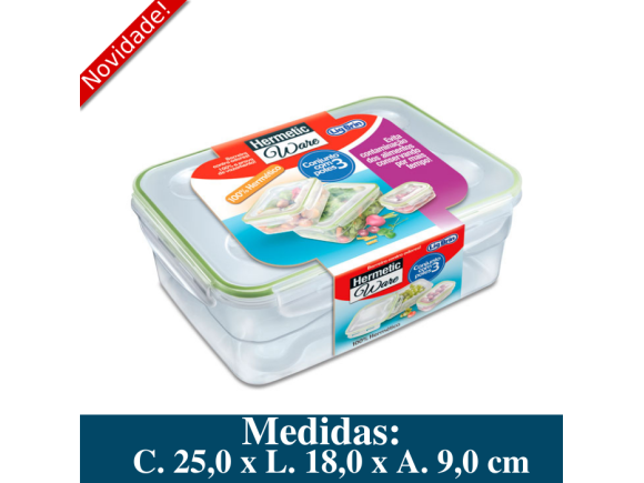 POTE HERMETIC WARE RETANGULAR 3LT 0945