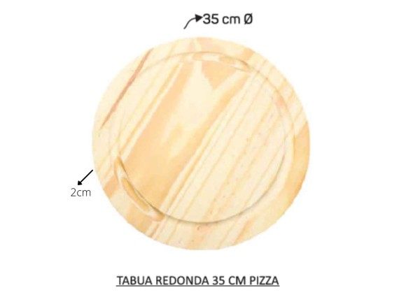 TABUA REDONDA 35 CM PIZZA