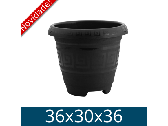 VASO REDONDO  GG 15    LITROS  PRETO  0358