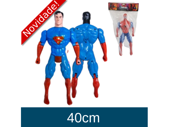 BONECO PLASTICO SUPERMAN  40CM COM LUZ  SOLAPA  1951