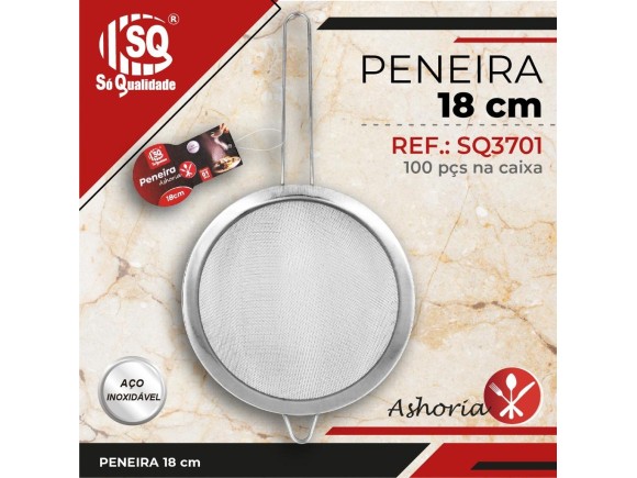 PENEIRA EM INOX 18CM REF. SQ3701