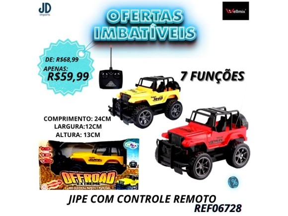 CARRO  CONTROLE   JIPE  7  FUNCOES  WB6728