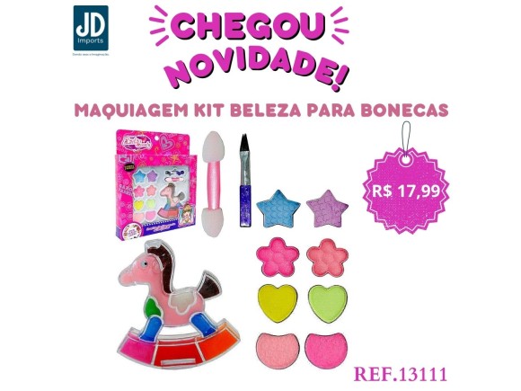 BRINQUEDO KIT BELEZA MAQUIAGEM PARA BONECA PD13111