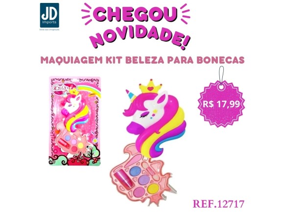  MAQUIAGEM DE UNICORNIO/MAQUIAGEM  KIT BELEZA PARA BONECAS  PD-12717