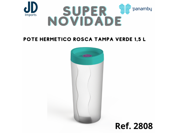 POTE HERMETICO ROSCA TAMPA VERDE 1,5 L  969