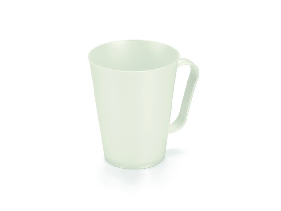 CANECA CONICA 430ML  BRANCO PEROLADO REF.2231