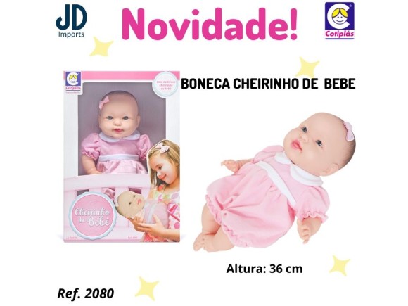 BONECA CHEIRINHO DE  BEBE  2080