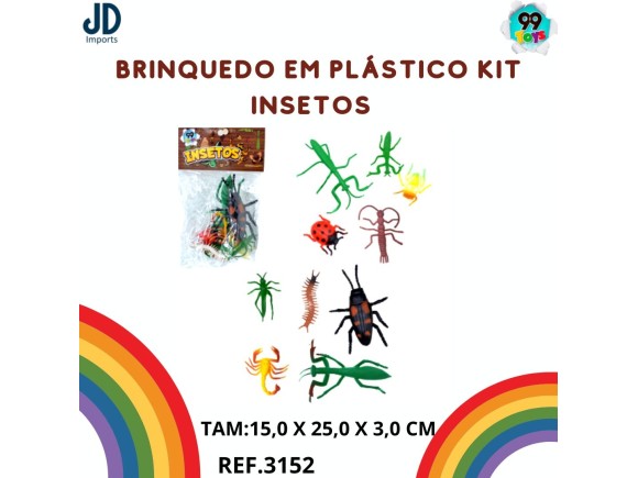 BRINQUEDOS EM PLASTICO KIT INSETOS - 22038