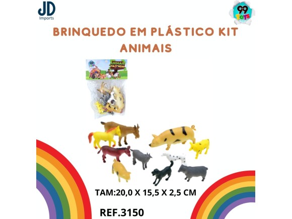 BRINQUEDO EM PLASTICO KIT ANIMAIS - 22032