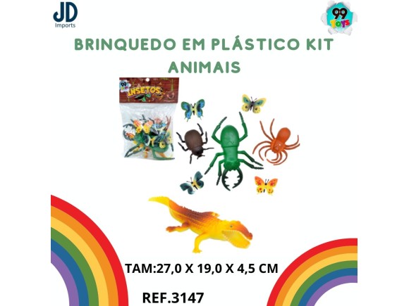 BRINQUEDO EM PLASTICO KIT INSETOS -22037