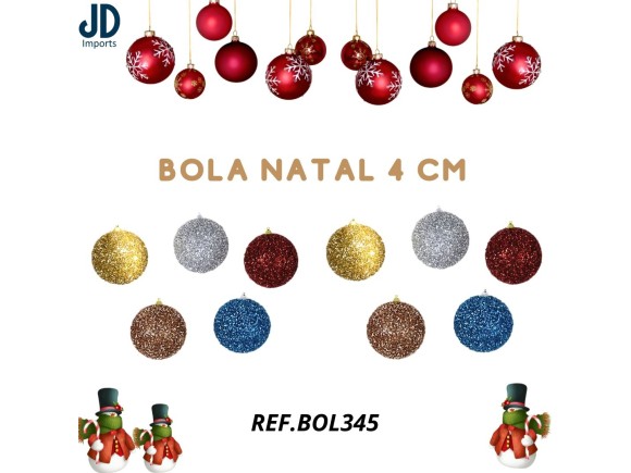 BOLA NATAL 4CM  9/S  BOL345