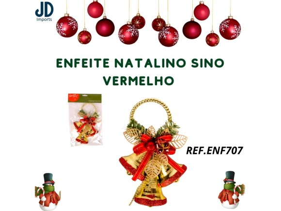 ENFEITE NATALINO SINO VERMELHO  ENF707