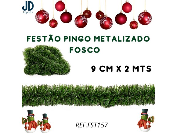 FESTÃO PINGO METALIZADO FOSCO 9CM X 2MTS  FST157