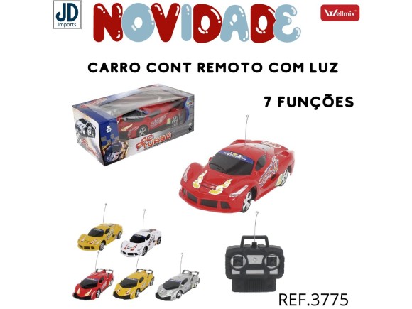 CARRO  CONTROLE  7  FUNCOES  PRO   TURBO  LUZ  WB3775