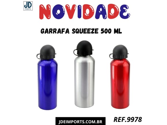 GARRAFA  SQUEZE   DE ALUMINIO  500ML  SLIM   CB1001